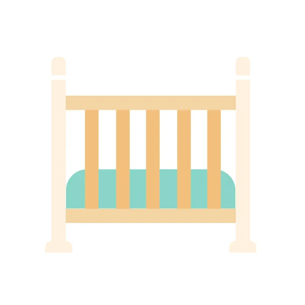 Bed Cot Cradle Icon Babies Kids Childhood Category — Stock Vector