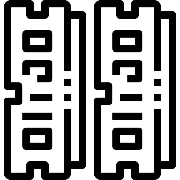 电脑设备电子图标 轮廓样式 — 图库矢量图片