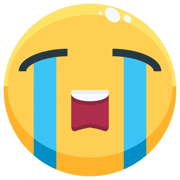 Grito Emoji Ícone Emoção Estilo Plano — Vetor de Stock