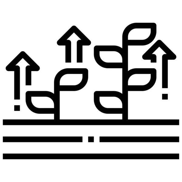 Icône Environnement Croissance Agricole — Image vectorielle