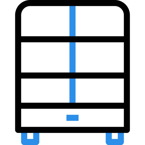 Іконка Меблів Декору Шафи Стилі Контур — стоковий вектор