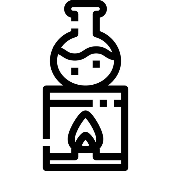 Burner Chemical Chemistry Icon Outline Style — Stock Vector