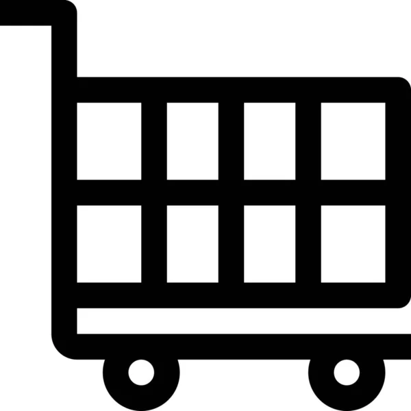 Business Buy Cart Icon Stile Outline — Vettoriale Stock