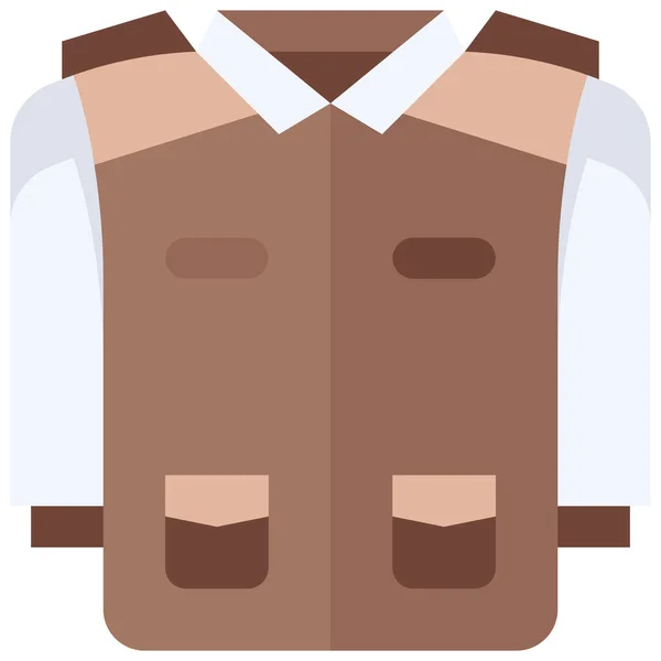 Coat Archaeologist Uniform Icon — Stock Vector