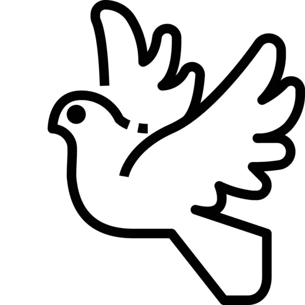 Colombe Pigeon Oiseau Icône Dans Catégorie Pâques — Image vectorielle