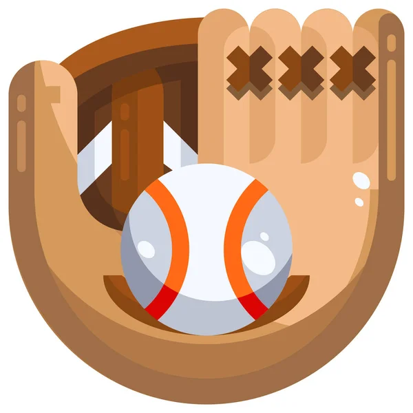 Ікона Бейсбольної Рукавички Стилі Flat — стоковий вектор