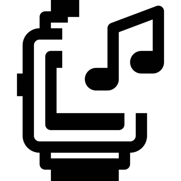 Device Equipment Music Icon Solid Style — Stock Vector