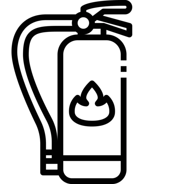 Icono Fuego Extintor Emergencia — Archivo Imágenes Vectoriales