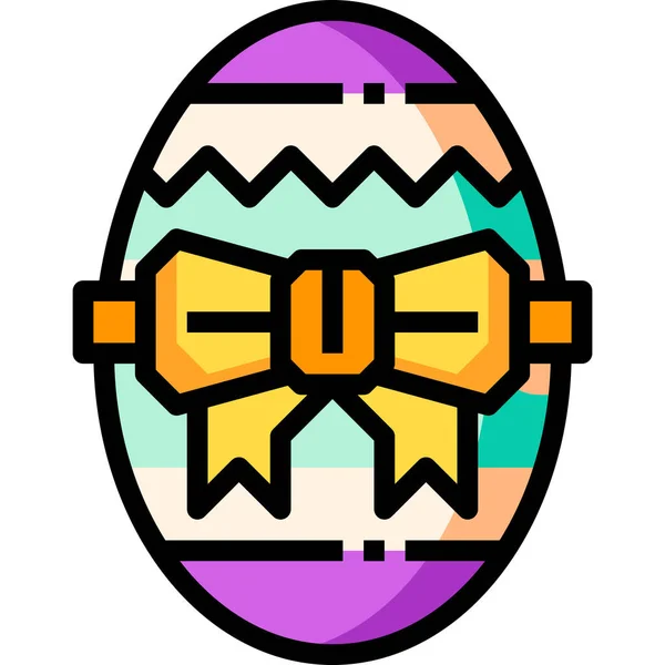 Celebration Christian Easter Icon Filled Outline Style — Stock Vector