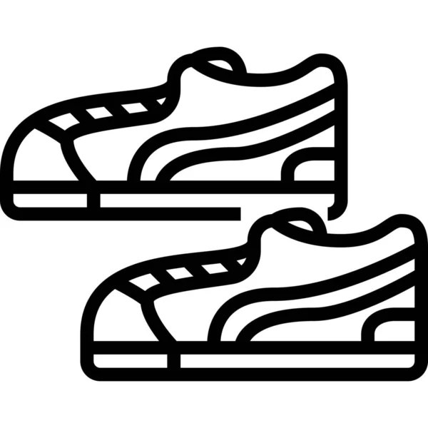 Deporte Zapatillas Calzado Icono — Vector de stock