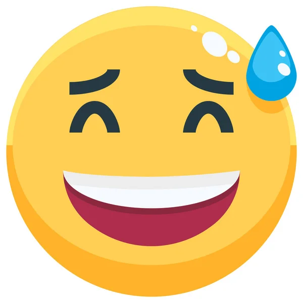 Icono Emoción Emoji Incredulidad Estilo Plano — Vector de stock