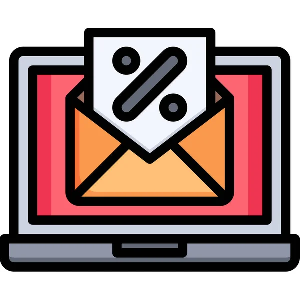 Email Vente Icône Cadeau — Image vectorielle