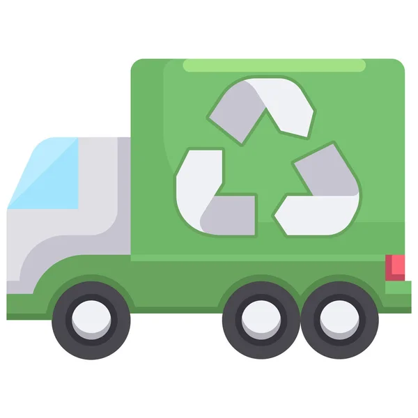 Ícone Lixo Caminhão Reciclagem —  Vetores de Stock