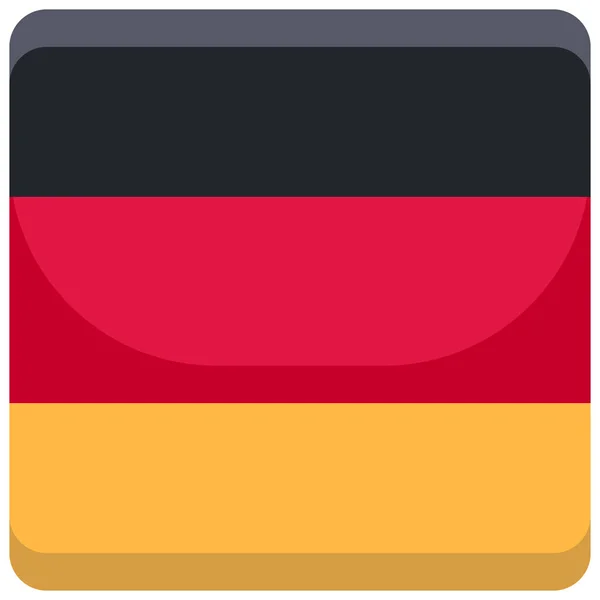 Bandera Del Condado Alemania Icono Estilo Plano — Vector de stock