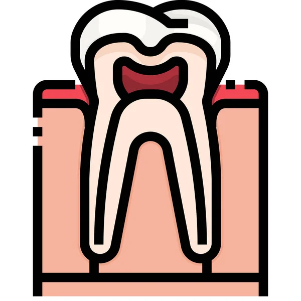 Zahnarzt Backenzahn Symbol — Stockvektor