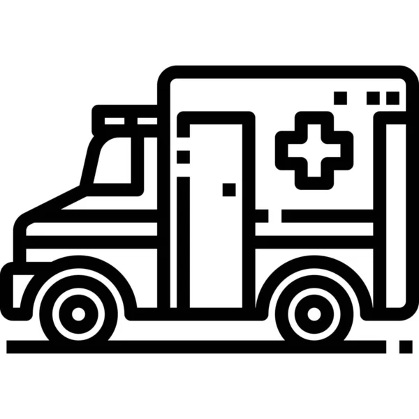 Ambulans Arabası Acil Durum Simgesi — Stok Vektör