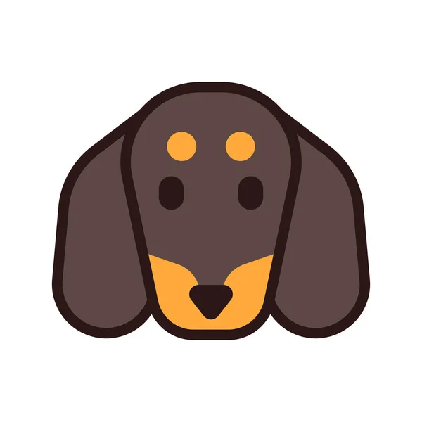 Animal Breed Dachshund Icon — Stock Vector