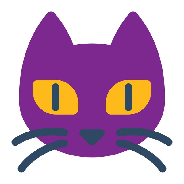 Black Cat Pet Cat Icon — Stock Vector