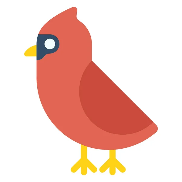 Icona Cardinalizia Rossa Uccello Cardinale Nella Categoria Natale — Vettoriale Stock