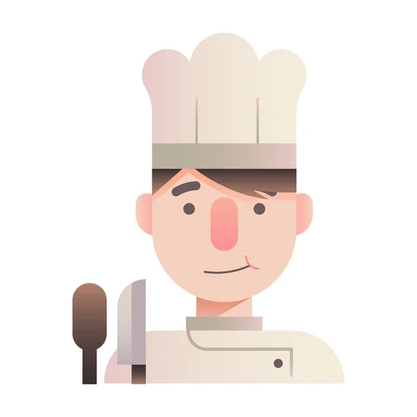 Cozinheiro Chef Cozinhar Ícone Estilo Suave — Vetor de Stock