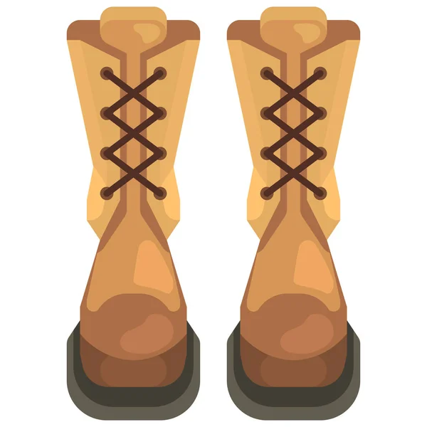 Boot Footwear Rainboots Icon Flat Style — Stock Vector