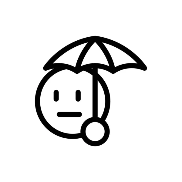Ícone Expressão Emoji Chuva — Vetor de Stock