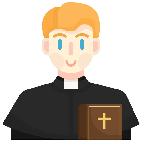 Πάστορας Καθολική Χριστιανική Εικόνα Στην Κατηγορία Του Πάσχα — Διανυσματικό Αρχείο