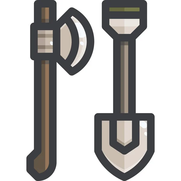 Значок Инструмента Кемпинга Стиле Заполненные Контуры — стоковый вектор