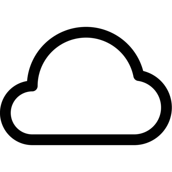 Business Cloud Data Icoon Outline Stijl — Stockvector