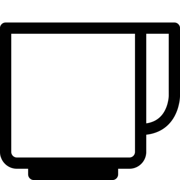 Icono Cena Taza Desayuno Estilo Esquema — Vector de stock