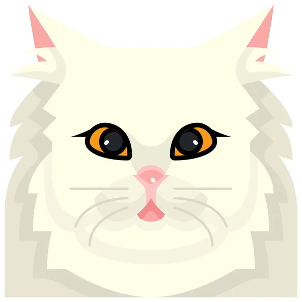 Animal Avatar Cat Icon Flat Style — Stock Vector