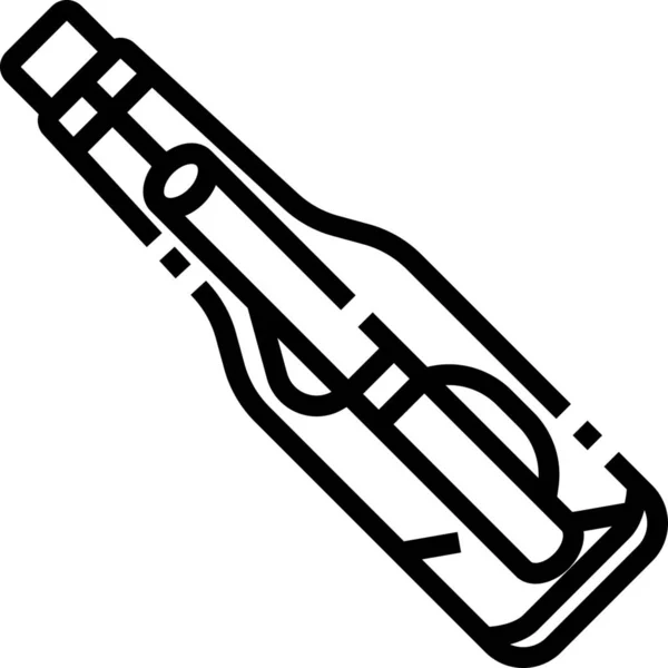 Icono Carta Comunicaciones Botella Estilo Esquema — Archivo Imágenes Vectoriales