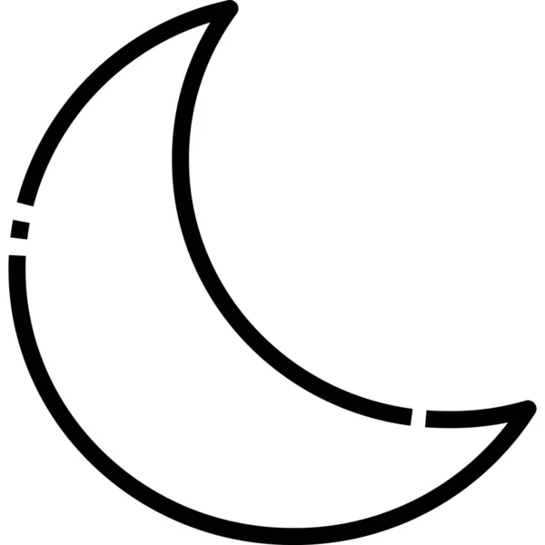 Astronomia Ícone Meia Lua — Vetor de Stock