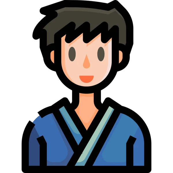 Moda Japón Japonés Icono Relleno Contorno Estilo — Vector de stock