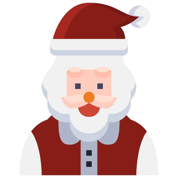 Father Santa Christmas Icon — Stock Vector