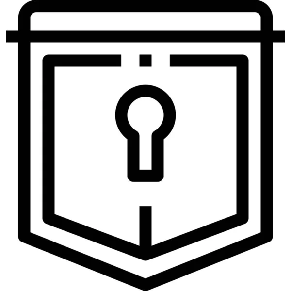 Padlock Safety Secure Icon Outline Style — Stock Vector