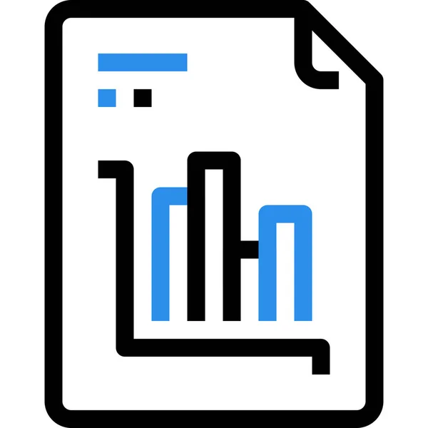 Icône Fichier Document Entreprise Dans Style Outline — Image vectorielle
