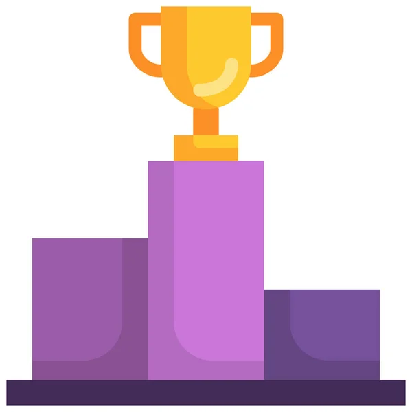 Championship Trophy Leaderboard Icon — Stock Vector