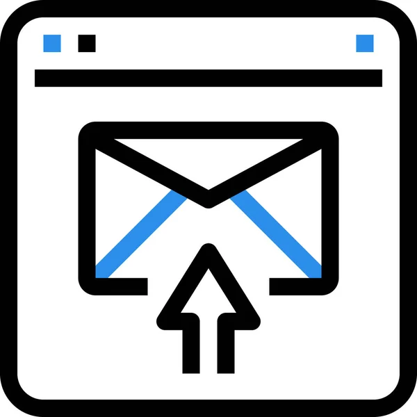 Cliquez Sur Icône Email Communication Dans Style Outline — Image vectorielle