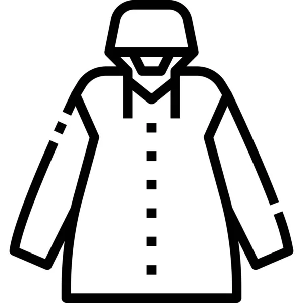 Ruházat Divat Kabát Ikon Tavaszi Kategóriában — Stock Vector