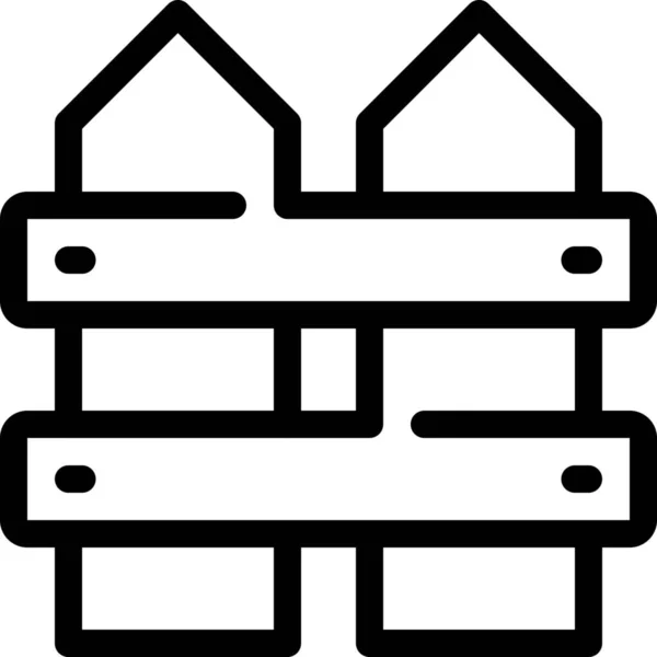 Area Building Icon Outline Stil — Stockvektor