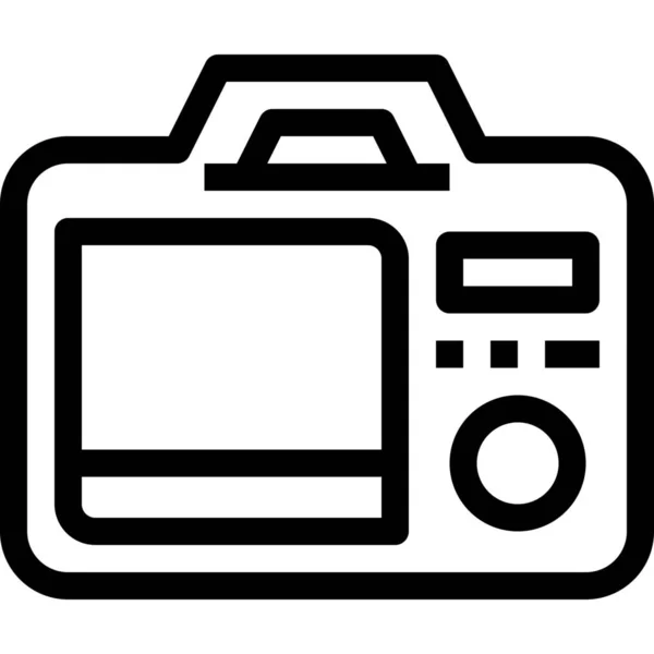 Иконка Устройства Камеры Dslr Стиле Outline — стоковый вектор