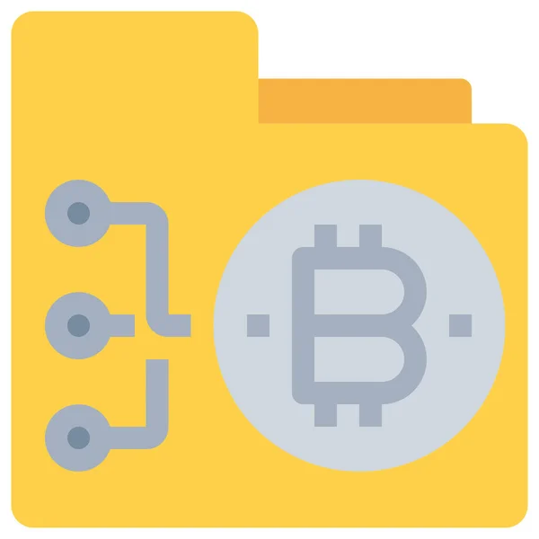 Bitcoin Btc Icono Moneda Estilo Plano — Vector de stock