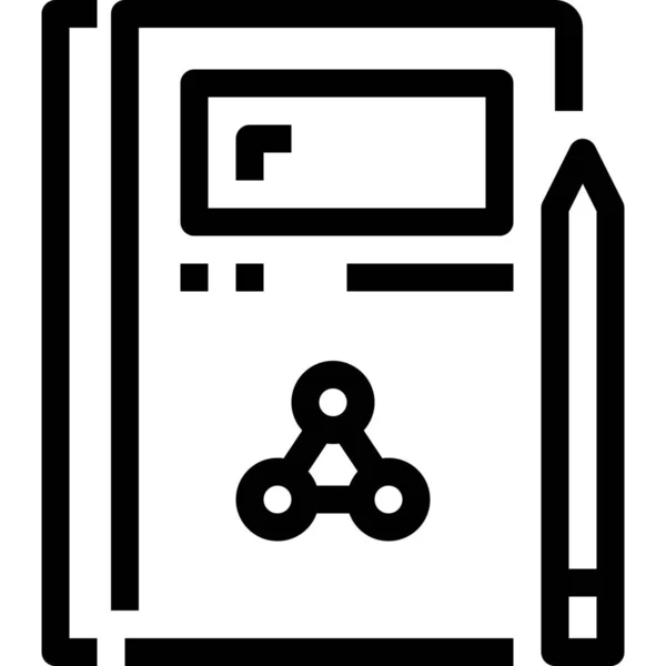 Biologielabor Science Ikone Outline Stil — Stockvektor