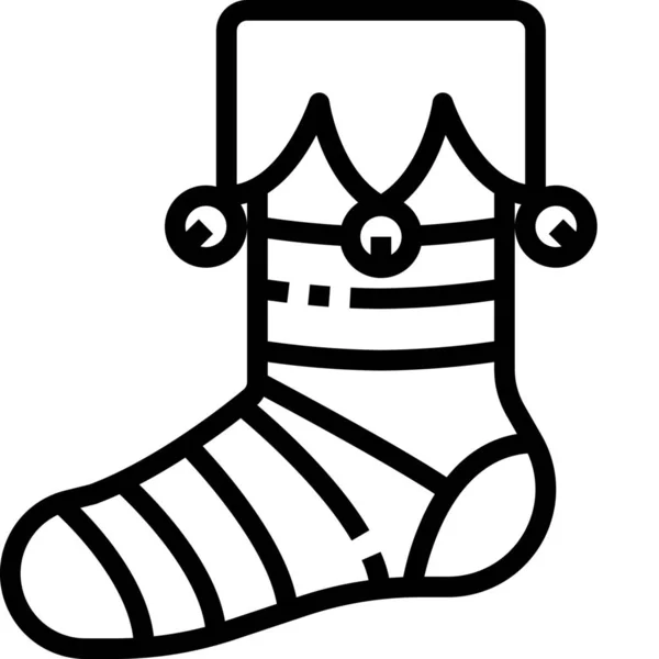 Fashion Christmas Sock Icon — Stock Vector