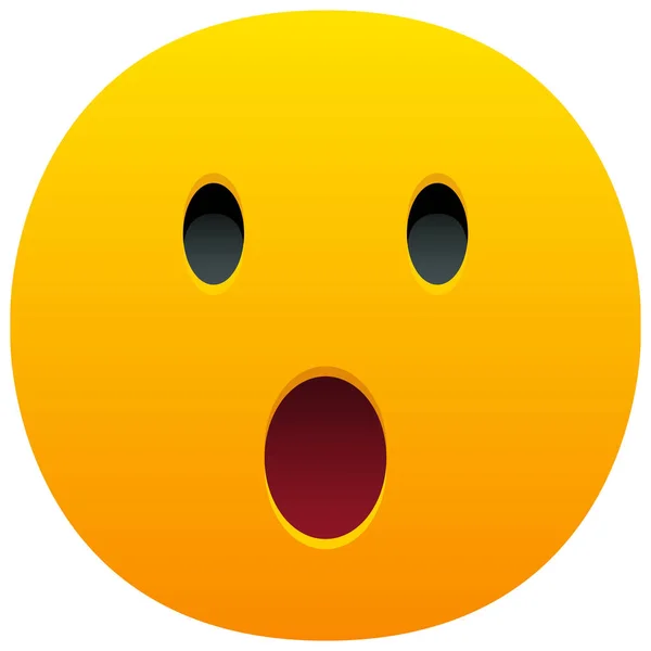 Wow Emoji Emoticon Icoon — Stockvector