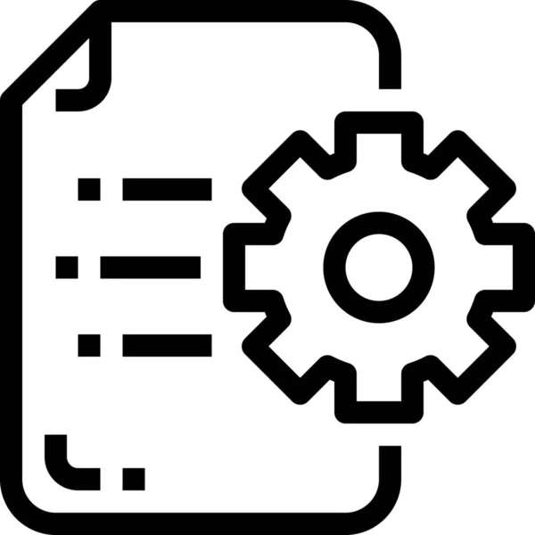 Icône Document Développement Des Affaires Dans Style Outline — Image vectorielle