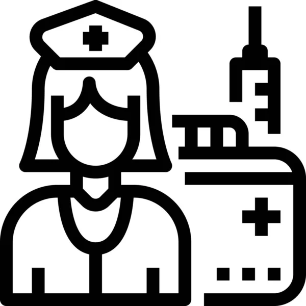 Icono Médico Del Hospital Salud Estilo Esquema — Vector de stock