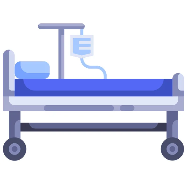 Bettenteiler Krankenhaus Ikone Flachen Stil — Stockvektor