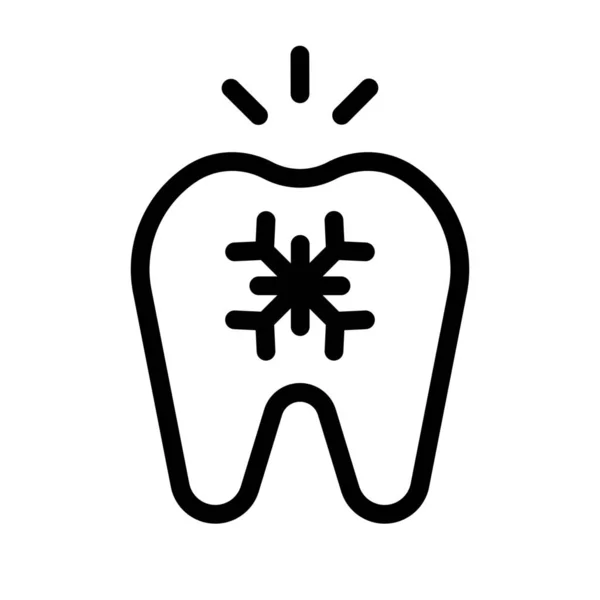 Cold Dental Health Icon — Stock Vector